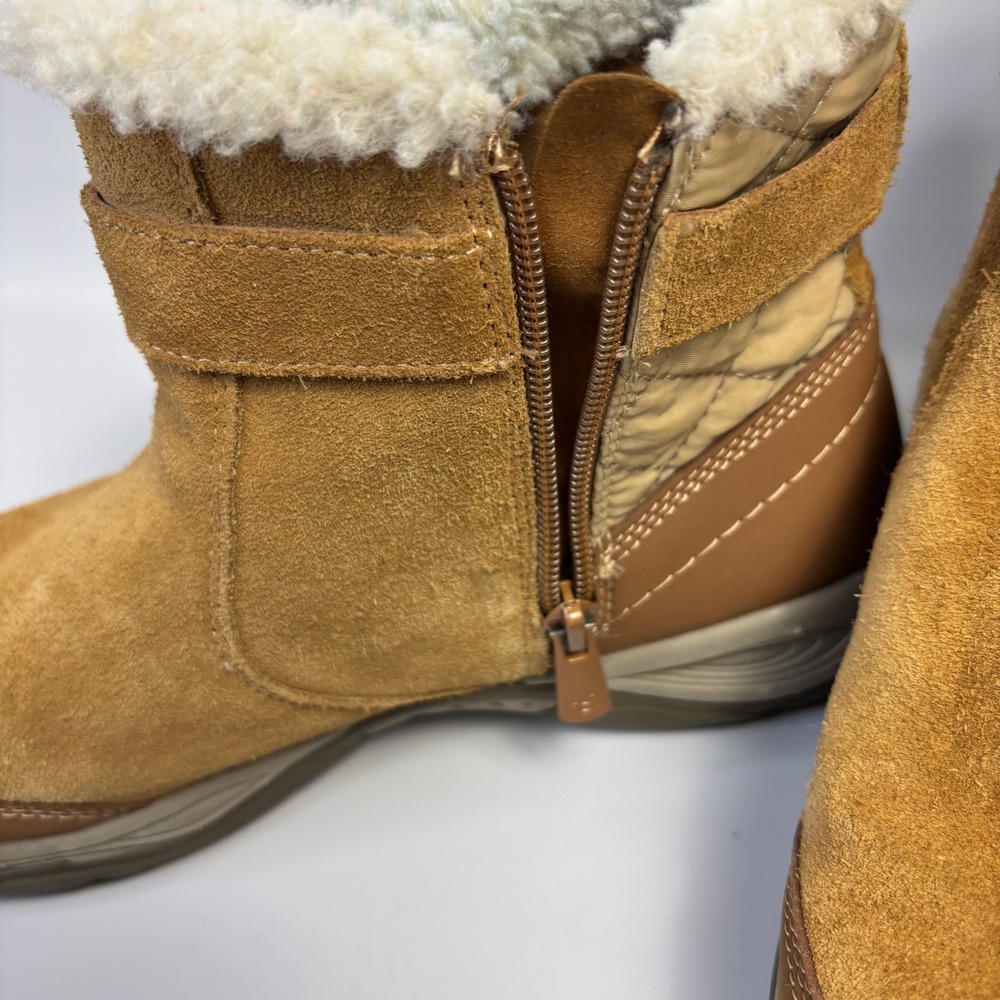 EASY SPIRIT Womens Brown Water Resistant Elk Round Toe Wedge Zip-Up Winter 9M - Picture 10 of 11